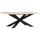 spisebord 180 x 90 x 76 cm massivt afbleget mangotræ