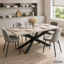 spisebord 180 x 90 x 76 cm massivt afbleget mangotræ