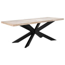 spisebord 180 x 90 x 76 cm massivt afbleget mangotræ