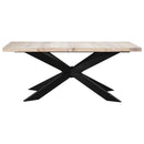 spisebord 180 x 90 x 76 cm massivt afbleget mangotræ