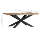 spisebord 180 x 90 x 76 cm massivt genbrugstræ