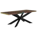 spisebord 180 x 90 x 76 cm massivt genbrugstræ