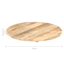 bordplade 15-16 mm rund 70 cm massivt mangotræ