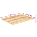 bordplade 15-16 mm 80x60 cm massivt mangotræ
