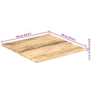 bordplade 25-27 mm 60x60 cm massivt mangotræ