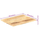 bordplade 25-27 mm 80x60 cm massivt mangotræ