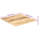 bordplade 25-27 mm 80x80 cm massivt mangotræ