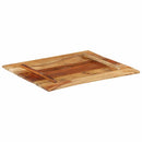 rektangulær bordplade 70x80 cm 15-16 mm massivt genbrugstræ