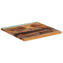 bordplade 60x60 cm 25-27 mm firkantet massivt genbrugstræ