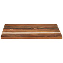 firkantet bordplade 70x70 cm 25-27 mm massivt genbrugstræ