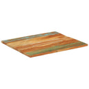 bordplade 70x80 cm 25-27 mm rektangulær massivt genbrugstræ