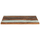 bordplade 80x80 cm 25-27 mm firkantet massivt genbrugstræ