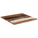 bordplade 80x80 cm 25-27 mm firkantet massivt genbrugstræ