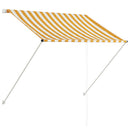 foldemarkise 100x150 cm gul og hvid