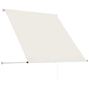 foldemarkise 100x150 cm cremefarvet