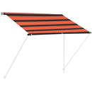 foldemarkise 100x150 cm orange og brun