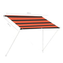 foldemarkise 100x150 cm orange og brun