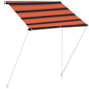 foldemarkise 150x150 cm orange og brun