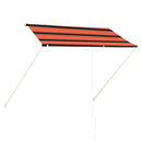 foldemarkise 250x150 cm orange og brun