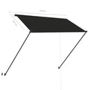 foldemarkise med LED 250x150 cm antracitgrå