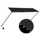 foldemarkise med LED 300x150 cm antracitgrå