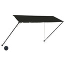 foldemarkise med LED 300x150 cm antracitgrå