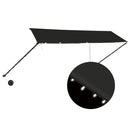 foldemarkise med LED 350x150 cm antracitgrå