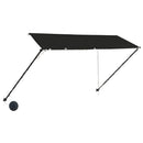 foldemarkise med LED 350x150 cm antracitgrå