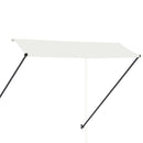 foldemarkise med LED 300x150 cm cremefarvet