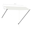 foldemarkise med LED 300x150 cm cremefarvet
