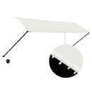 foldemarkise med LED 350x150 cm cremefarvet