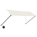 foldemarkise med LED 350x150 cm cremefarvet