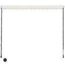 foldemarkise med LED 350x150 cm cremefarvet