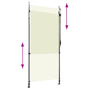 udendørs rullegardin 100x270 cm cremefarvet