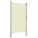 udendørs rullegardin 120x270 cm cremefarvet