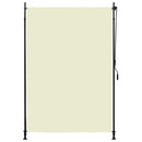 udendørs rullegardin 150x270 cm cremefarvet