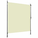 udendørs rullegardin 200x270 cm cremefarvet