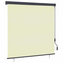udendørs rullegardin 160x250 cm cremefarvet