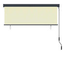 udendørs rullegardin 160x250 cm cremefarvet
