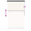 Rullegardin udendørs 160x250 cm cremefarvet