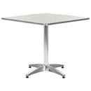 havebord 80 x 80 x 70 cm aluminium sølvfarvet