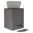 kompostbeholdere 2 stk. 60 x 60 x 83 cm 600 l brun