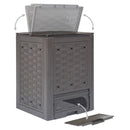 kompostbeholdere 3 stk. 60 x 60 x 83 cm 900 l brun