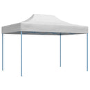 foldbart festtelt 280x410x315 cm stål hvid