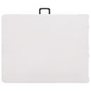foldbart havebord 180 x 75 x 74 cm HDPE hvid