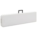 foldbare havebænke 2 stk. 180 cm HDPE hvid