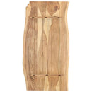bordplade 118x(50-60)x2,5 cm massivt akacietræ