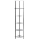 reol 6 hylder 30x30x160 cm hærdet glas transparent