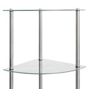 reol 6 hylder 30x30x160 cm hærdet glas transparent