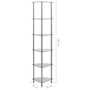 reol 6 hylder 30x30x160 cm hærdet glas transparent